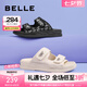 百麗（Belle）小香風(fēng)拖鞋女商場同款溶解底涼拖Z3N1DBT3 黑色-拖鞋 36 (230mm)