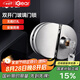 iGear玻璃門鎖辦公室門店304不銹鋼防銹b級防盜免開孔推拉雙開移門鎖