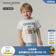 Teenie Weenie Kids小熊童裝25夏季新款男女寶寶印花短袖短褲套裝 藍色 110 cm
