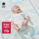 babycare嬰兒天絲苧麻涼席寶寶透氣涼墊幼兒園抗菌涼席鯨魚(yú)樂(lè )車(chē)65*120CM