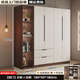 陌隆福衣柜臥室家用出租房用組裝簡(jiǎn)易儲物柜小戶(hù)型簡(jiǎn)約現代衣櫥 【四門(mén)】1.4米主柜＋邊柜