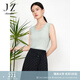 玖姿·安娜蔻針織背心女夏職業(yè)純色肌理內(nèi)搭無(wú)袖上衣淺紫色 淺綠 L