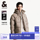 杰克·瓊斯（JACK&JONES）男裝衣服冬季寬松面包服舒適輕盈保暖羽絨服男短款連帽加厚鴨絨服 E12 漂流木 XL 185