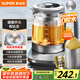 蘇泊爾（SUPOR）純鈦養(yǎng)生壺 玻璃面板燒水壺 316L不銹鋼恒溫煮茶器  加大濾網(wǎng) 電熱水壺多段保溫1.5L SW-15YJ55