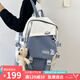 viney高中書包初中女大學(xué)生小學(xué)生4-6年級兒童ins韓版雙肩包15.6英寸電腦背包大容量時尚潮流休閑旅行包高顏值輕便減壓減負簡約