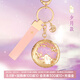 博物文創(chuàng)朝朝暮暮星河流沙鑰匙扣環(huán)汽車掛件書包情侶女生日禮物七夕 夕月款