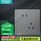 西門子（SIEMENS）開關(guān)插座面板 五孔強(qiáng)電10A墻面86型插座面板 致典系列銀灰色 斜五孔插座