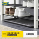 宜家（IKEA）BAGGMUCK 貝格馬克塑料鞋墊室內戶(hù)外輕便耐用易清潔 灰色71x35cm
