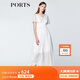 PORTS寶姿商場同款 春夏新品女裝優(yōu)雅復(fù)古V領(lǐng)中長款連衣裙 米白 XS (2)