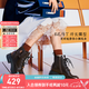 天美意女靴瘋狂動(dòng)物城聯(lián)名厚底馬丁靴短靴女時(shí)尚女鞋 栗子棕（絨里） 37