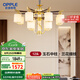 歐普（OPPLE）新中式吊燈客廳燈餐廳燈復(fù)古中國風(fēng)大氣玉石吊燈 蕙質(zhì)蘭心12頭
