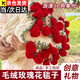 禮波玫瑰花毛毯成品手工披肩花束毛巾被沙發(fā)午睡毯子送女朋友生日禮物 【成品直徑約1m】-升級款竹紋絨玫瑰花束毛毯
