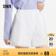 森馬（Semir）休閑褲女寬松松緊腰溫柔2025夏季甜美風(fēng)蕾絲花邊短褲109325125002