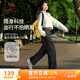 駱駝（CAMEL）漫游防曬神褲女寬松闊腿運(yùn)動長褲子 C25BARLG057A 幻影黑 M