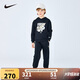NIKE3BRAND 耐克童裝男女童2025年純棉毛圈衛(wèi)衣+褲子套裝