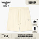 BOY LONDON春夏男女同款休閑褲logo米白色抽繩短褲N14008 米白色 S