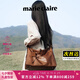 MARIE CLAIRE輕奢大牌包包女包奢侈品2025女士單肩斜挎包托特包七夕女朋友禮物 干邑色大號 禮盒裝