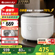 格力（GREE）電飯煲家用2-3-4人電飯鍋真0涂層316L不銹鋼內(nèi)膽3L小型IH加熱多功能煮粥柴火飯小白電飯煲3018C