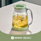 天喜（TIANXI）冷水壺玻璃耐高溫涼水壺家用冷泡果茶壺水杯大容量涼白開(kāi)水 青竹綠2000ml