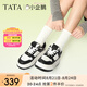 他她（TATA）小企鵝厚底小白鞋女鞋透氣新款松糕板鞋休閑鞋GMX01AM5 黑/白 37