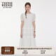 Teenie Weenie【棉絲混紡】小熊女裝白色連衣裙2025夏季新款優(yōu)雅淑女裙 白色 L
