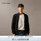 Calvin KleinJeans秋冬男女情侶ck休閑通勤刺繡立領(lǐng)拉鏈針織開衫毛衣J326796 BEH-太空黑 M