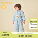 巴拉巴拉童裝嬰兒連體羽絨服輕薄羽絨服寶寶衣服2025冬裝抱衣爬服男童女童 藍(lán)色小熊-白鴨絨 90 cm-充絨量47g