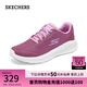 斯凱奇（Skechers）女鞋秋季緩震健步鞋厚底增高休閑運(yùn)動(dòng)鞋跑步鞋125641 粉紅色/PNK 37