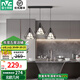 雷士（NVC）餐廳燈 北歐燈具 鐵藝吧臺餐吊燈 工業(yè)風現(xiàn)代簡約創(chuàng)意燈具餐廳燈 【北歐幾何3頭】餐燈-帶5瓦光源
