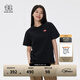 KOLON SPORT/可隆T恤 男女同款戶(hù)外運動(dòng)圓領(lǐng)基本款LOGO短袖上衣 LURT5MT511-BK 黑色 M 170/92A