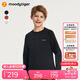 moodytiger男童衛(wèi)衣抓絨防風(fēng)冬季兒童衛(wèi)衣吸濕排汗保暖圓領(lǐng)套頭休閑運動衫