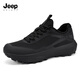 JEEP SPIRIT吉普男鞋夏季透氣網(wǎng)面鞋新款復(fù)古商務(wù)休閑鞋 石墨黑（升級(jí)版） 40