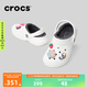 crocs卡駱馳秋冬新品經(jīng)典暖棉兒童洞洞鞋居家輕便耐磨/207009/207010 白/灰-10M 34 (205mm)