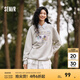 森馬迪士尼米奇家族合作系列衛(wèi)衣女中長款插肩袖2025新款寬松春裝 淺花灰00229 M 160/84A