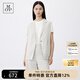 Marc O'Polo/MOP 2024夏季新款亞麻馬甲背心度假休閑無袖西裝女士 淺灰905 M 36/165