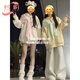 若盼國潮牌蝴蝶結綁帶連帽衛衣女2025春秋款薄款設計感學(xué)院風(fēng)寬松外套 杏色薄款 M 85-105斤