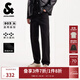杰克·瓊斯（JACK&JONES）男裝25年秋冬季黑色牛仔褲男士903直筒潮流休閑彈力加絨褲子厚款 A15黑色牛仔 31 175 W31/L30
