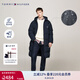 TOMMY HILFIGER【防風(fēng)防潑水】撼冬90絨男裝長款保暖連帽羽絨服外套37368 藏青色DW5 2XL （推薦：180-200斤）