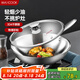 美廚（maxcook）304不銹鋼炒鍋 帶蓋鍋具30cm三層鋼鍋 電磁爐燃?xì)鉅t通用MCC7911