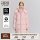 Teenie Weenie小熊女裝冬季少女感棉花糖羽絨服學(xué)院風(fēng)中長款面包服 粉色 S (160)
