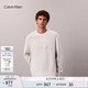 Calvin KleinJeans25秋季新款男士休閑通勤ck肌理感圓領(lǐng)內(nèi)搭針織毛衣4RD399G YAS-牛乳白 S