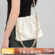 蔻一（Cnoles）三背流浪包女士2025最新輕奢侈品款單肩小斜挎包女生白色水桶包