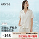 ubras新品流光梔子花翻領(lǐng)短袖短褲套裝春夏舒適家居服女睡衣馥芮白M