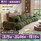 惠舟雪尼爾沙發(fā)中古風(fēng)客廳可調(diào)節(jié)靠背大小戶型弧形大坐深復(fù)古布藝沙發(fā) 3.2米直排【升級(jí)55D高回彈海綿】 【可調(diào)節(jié)坐深】進(jìn)口高端加厚雪尼爾-乳膠坐墊