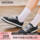 斯凱奇（Skechers）女鞋夏季厚底增高板鞋帆布鞋舒適輕便防滑休閑鞋低幫鞋114664
