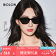 BOLON暴龍眼鏡楊紫同款貓眼寬腿墨鏡女太陽鏡防曬七夕禮物送女友BL3195 C10-金典黑