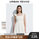UR2025春季新款女裝時尚休閑少女感褶皺短款連衣裙UYL750026 本白 S