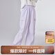 笛莎童裝女童長褲2025夏季中大童寬松輕薄工裝褲 淺紫 140