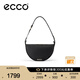 愛步（ECCO）七夕禮物  單肩包 牛皮包包通勤包包餃子包 中號(hào)斜挎包9107952 黑色910795290000