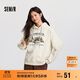 森馬（Semir）地理系列衛衣女冬季圖案插肩袖加絨連帽上衣101724116010